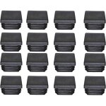 Bouchon plastique 40x40mm embout tube carre noir plastique embout bouchons d'obturation pour pieds de ...
