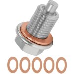Bouchon de vidange d'huile magn�tique m14x1, 5 en acier inoxydable avec joint en cuivre pour voiture, ...