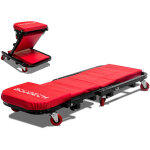 Boudech ? chariot de visite m�canicien 2 en 1 ? convertible en si�ge d'atelier ? ch�ssis pliant en acier ...