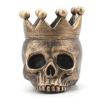 Bougeoir t�te de mort pour bougies piliers ? superbe d�coration d'halloween pour le salon, la chambre, ...