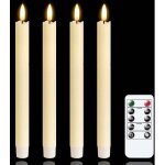Bougies led sans flamme avec minuterie à distance, bougies de fenêtre ivoire vacillantes fonctionnant ...