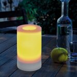 Bougie solaire led mila 7, 5x12cm lumire vacillante lumire de bougie rsistante aux intempries 102232 ...