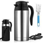 Bouilloire �lectrique en acier inoxydable bouilloire avec allume cigare de voiture 12 v, 750 ml bouilloire, ...