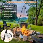 Bouilloire � goulasch de 30 l avec tr�pied et cuill�re, cha�ne r�glable en hauteur, pot � goulasch �maill�, ...