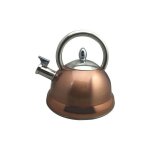 Bouilloire inox coloris cuivre 3l a sifflet - baumalu Bouilloire inox coloris cuivre 3l a sifflet - baumalu