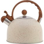 Bouilloire sifflante induction 2, 5 l inox th�i�res pour cuisini�re, poign�e r�sistante � la chaleur, ...