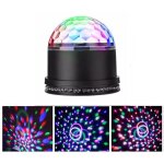 Boule disco, boule a facette 12w 51 leds 12. 5x12. 5x13cm lampe de sc�ne lumi�re soir�e lumi�re f�te ...