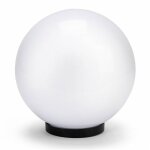 Lampe frontale mat globe sphe're blanche avec support thermoplastique 20 cm