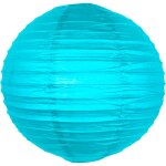 Boule papier turquoise 30cm - lampion papier en papier de riz - lanterne japonaise turquoise pour dcoration ...