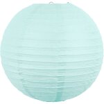 Boule papier aqua marine 30cm - lampion papier en papier de riz - lanterne japonaise aqua marine pour ...