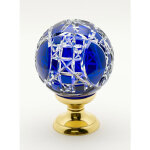 Quincadeco - boule de rampe cristal bleu mousson
