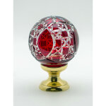 Quincadeco - boule de rampe cristal rouge mousson Quincadeco - boule de rampe cristal rouge mousson