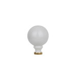 Ouvre&dco - boule de finition d'escalier bowl porcelaine blanc embase laiton 100mm