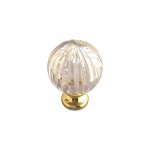 Ouvre&d�co - boule de finition d'escalier cristal transparent, bowl cristal orange