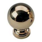 Boule de rampe laiton poli  80 mm - pied taraud m8 - devismes