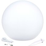 Boule lumineuse solaire solsty blanc poly�thyl�ne ?30cm