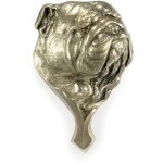 Bouledogue - heurtoir de porte en forme de t�te de chien, heurtoir en laiton, d�coration de porte r�tro ...