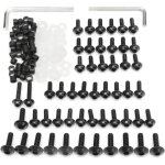 Boulons de car�nage de moto kit agrafes vis pour yamaha yzf r6 1999 2000 2001 2002 - noir - ahlsen