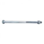 Boulon charpente bois t�te hexagonale 16 x 275 mm galvanis� � chaud - vendu par 25