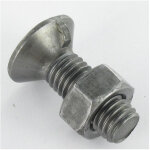 Boulon de charrue t�te frais�e m12x35 1 ergot 4. 6 acier brut - 1 pi�ce