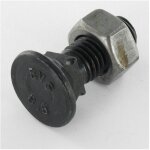 Boulon de charrue tfcc t�te frais�e collet carr� m10x40 classe 8. 8 acier brut - 10 pi�ces