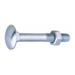 Boulon japy viswood tte ronde collet carr - trcc - acier zingu - 10 x 140 / 32 mm - bote de 25