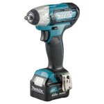 Boulonneuse � chocs 12v xgt 140 nm makita 2 batteries 12v 4. 0ah - chargeur - makpac - tw140dsmj