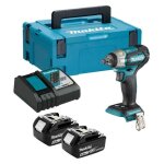 Boulonneuse � chocs 18v lxt 180 nm 1 / 2' (2x5, 0 ah) en makpac makita dtw181rtj