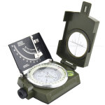 Boussole militaire professionnelle, boussole imperm�able ip65 en m�tal compas de vis�e fluorescent equip� ...