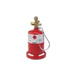 Bouteille en acier leger propane avec valve de bouteilles a gaz et pied. petite bouteille 0, 5 kg (vide) ...