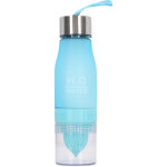 Bouteille d'eau portable 650ml bleue avec presse - agrumes et infuseur de fruits, anti - fuite, id�ale ...