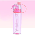 Bouteille d'eau pulv�risateur 600ml rose, id�ale pour randonn�e, sport et pique - nique, grande capacit�. ...