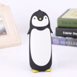 Bouteille d'eau en verre portable en forme de pingouin mignon de 300ml, tasse � double couche, tasse ...