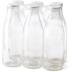 Bouteille fra�cheur 1 l x6 ? bouchon to 48 mm (blanc) ? le parfait ? verre transparent.
