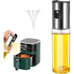 Bouteille huile olive, 100ml vaporisateur huile cuisson avec balance, pour la cuisine, les grillades, ...