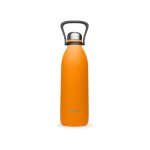 Qwetch - bouteille isotherme 1. 5 litres pop double paroi chaud 16h froid 48h orange