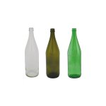 Bouteille verre 'vichy' 1000 ml - couleur vert