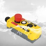 Bouton d'arr�t d'urgence avec 2 boutons poussoirs momentan�s et arr�t d'urgence - t - 2m