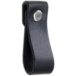 Bouton de meuble, cuir, poign�e, noir, black tree + ferrures et vis