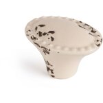 Bouton de meuble style dcoratif en porcelaine fini crme mesures 423128mm systme de fixation viss ...