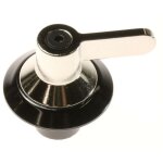 Bouton de commande noir / inox d'origine (694975086) four, cuisini�re smeg