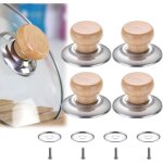 Bouton poign�e de couvercle en bois, boutons universels de rechange, boutons couvercle, ustensiles de ...