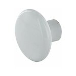Cime - bouton rond plastique blanc, d. 35mm, p. 26mm, 6 pices avec visserie.