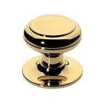Cadap - bouton stylisé centre de porte Ø75 mm pvd laiton poli - 129 / pvdb Cadap - bouton stylisé centre de porte Ø75 mm pvd laiton poli - 129 / pvdb
