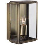 Box - applique murale ext�rieure � 1 lumi�re, laiton antique, ip44, e27 - searchlight