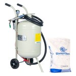 Bpac - sableuse mobile 75 l + abrasif granulat de verre 20 kg