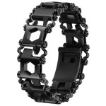 Bracelet multi - outils 29 en 1 bracelet brillant noir amical bracelet en acier inoxydable bracelet portable ...