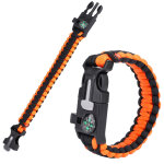 Bracelet de survie en paracord pour hommes et femmes - cordon robuste pour activit�s ext�rieures (orange ...