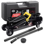 No brand - deuba cric hydraulique 2 tonnes compact et puissant patin en caoutchouc inclus valise de transport ...