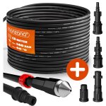 Tuyau pour nettoyeur haute pression 15m tuyau dboucheur flexible noir nettoyage de canalisations